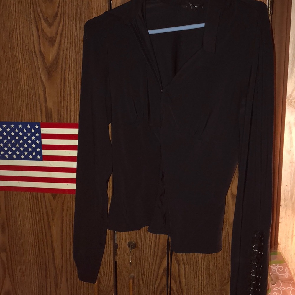 Black jacket with string